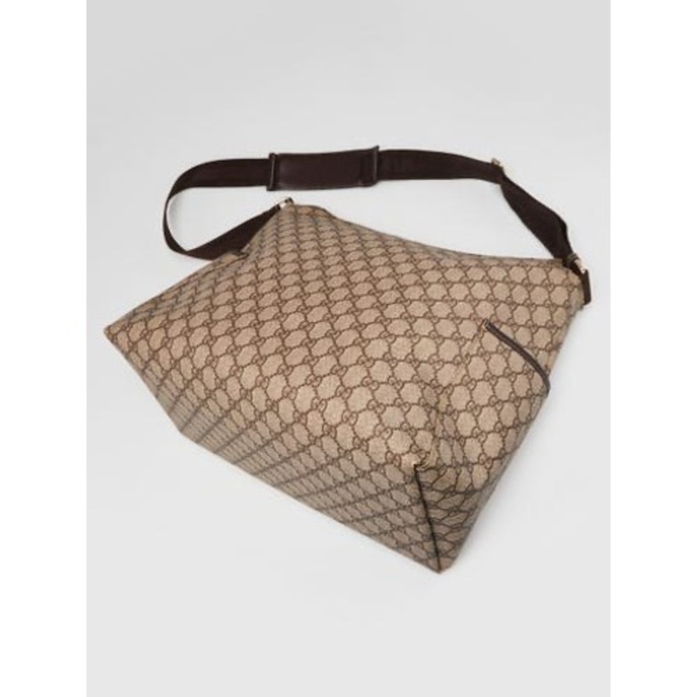 Gucci GG Supreme Canvas Messenger/Diaper Bag Brown Monogram Crossbody - Picture 10 of 13